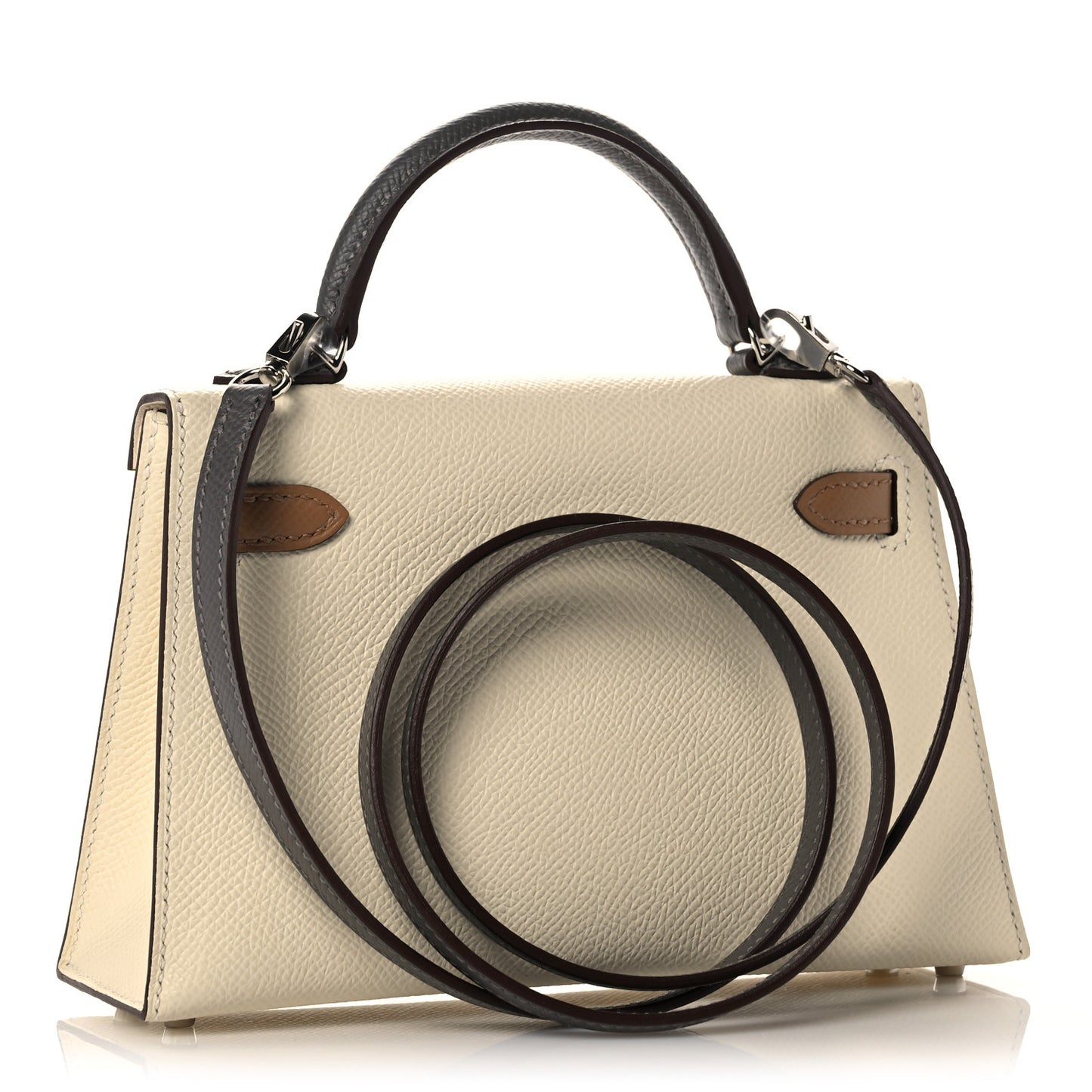 Epsom Mini Kelly Sellier 20 Nata Chai Gris Meyer