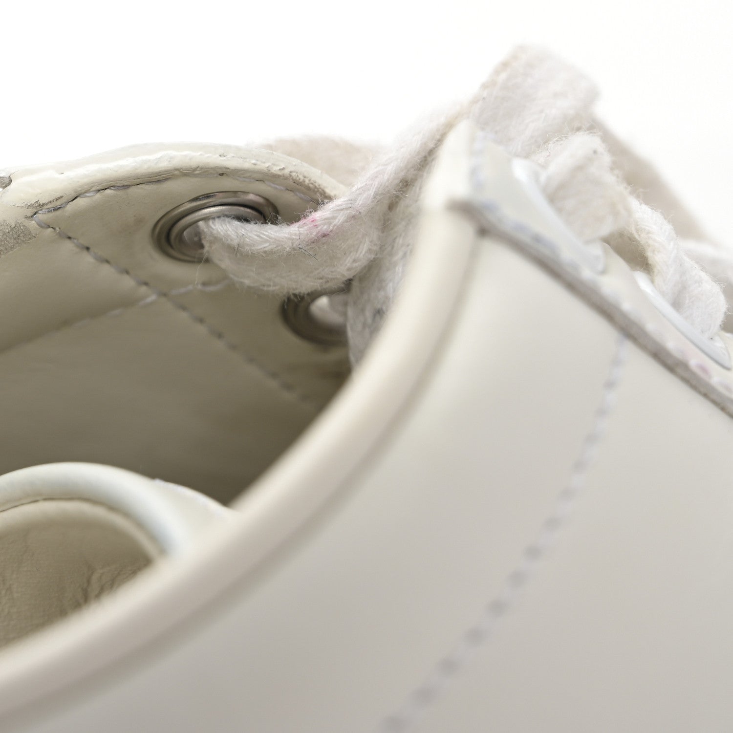 Gucci Calfskin Ayers Bee Embroidered Womens Ace Sneakers 36.5 White Green 10 of 11