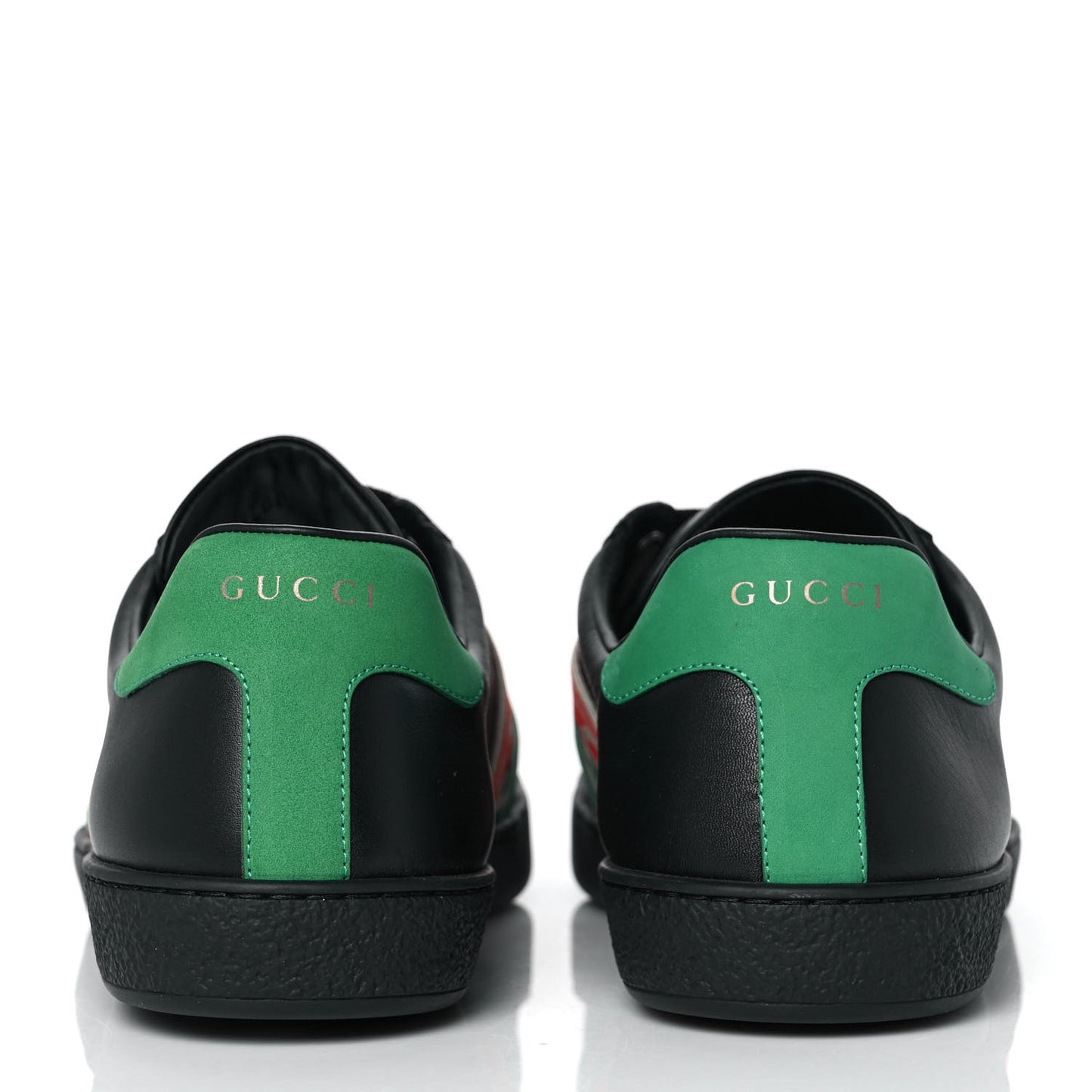 Calfskin Web Interlocking G Mens Ace Sneakers 10 Black