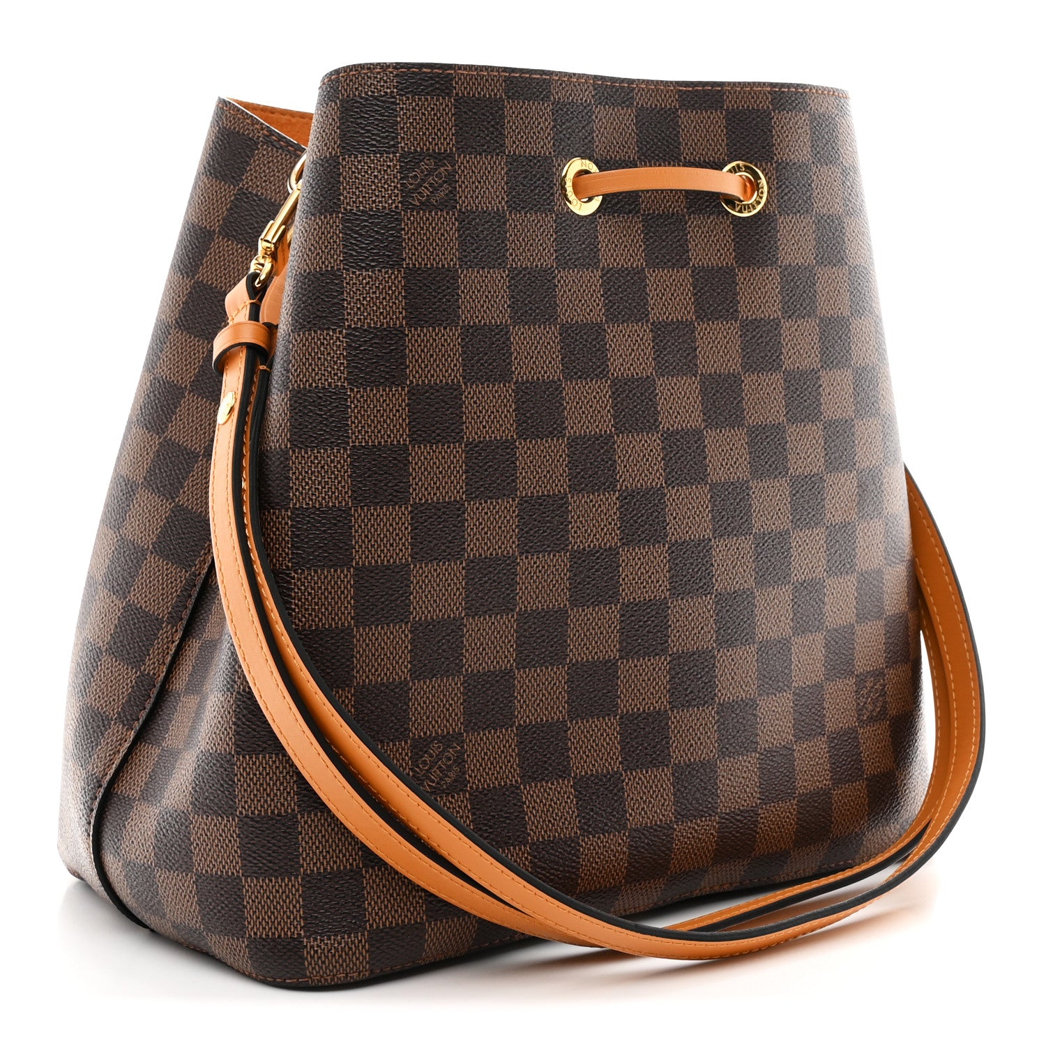 Louis Vuitton Damier Ebene Neonoe MM Safran 3 of 11