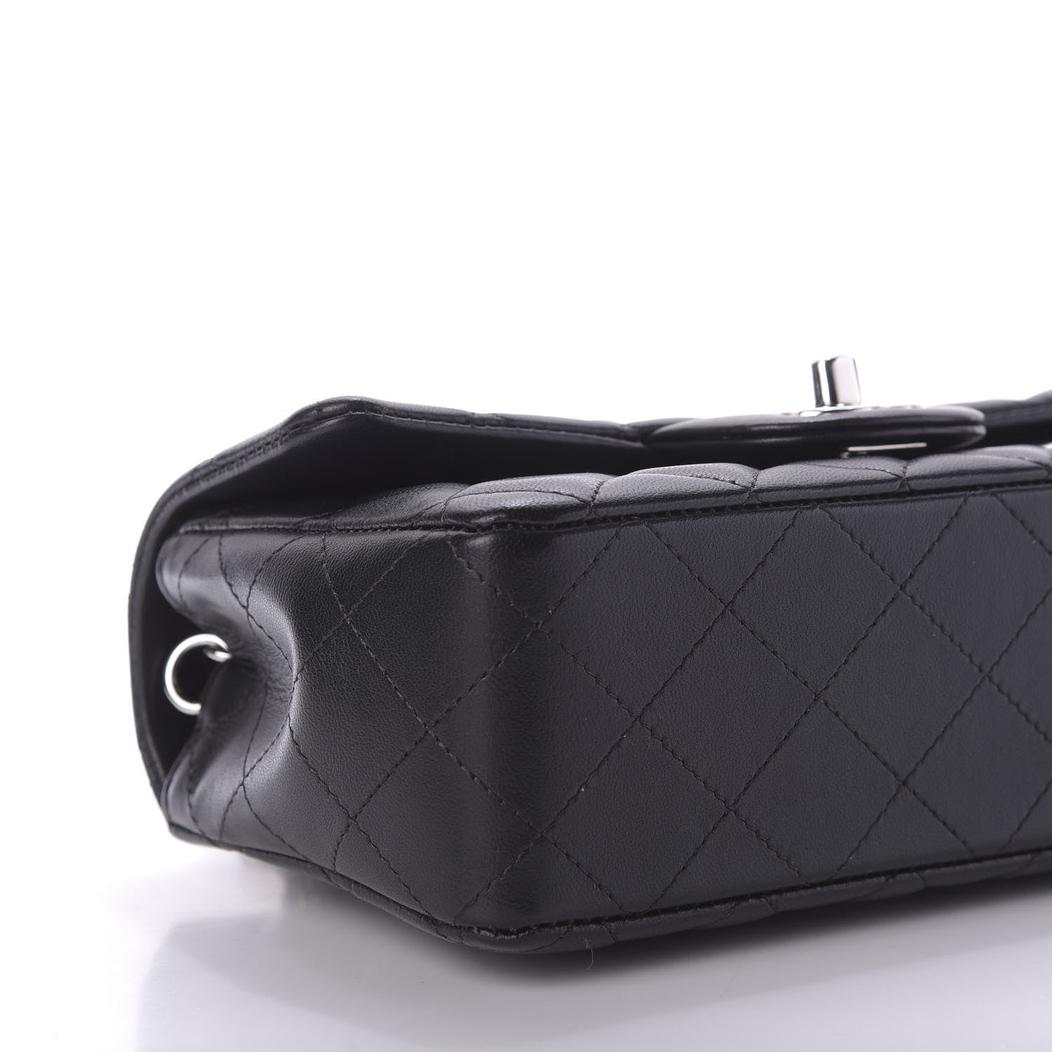 Chanel Lambskin Quilted Mini Rectangular Flap Black 6 of 10