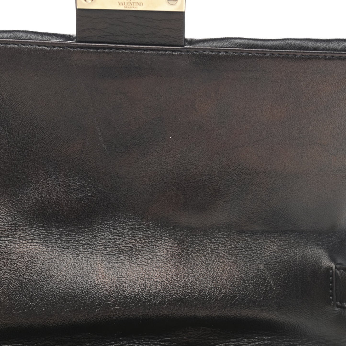 Lambskin VLTN Print Candystud Top Handle Bag Black