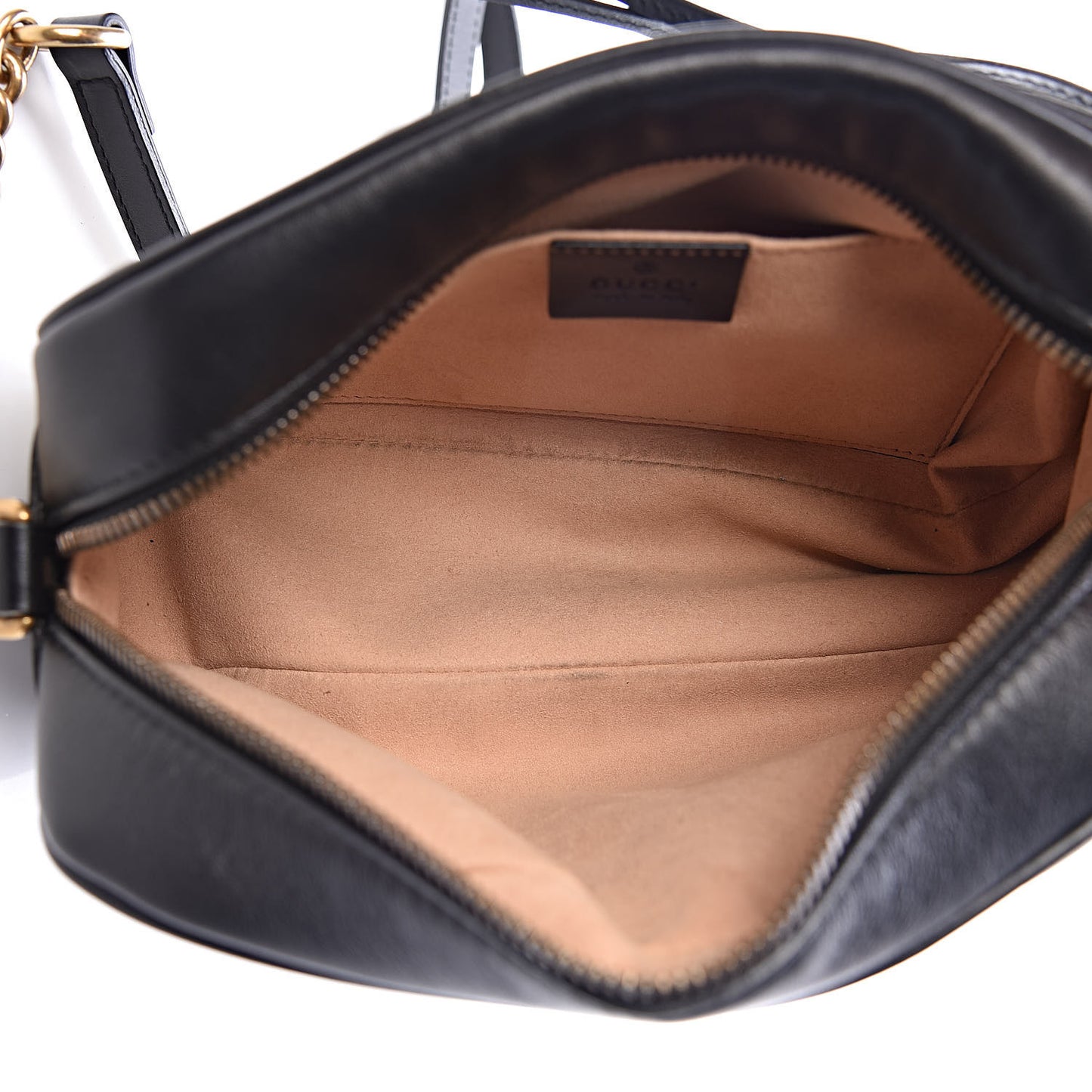 Calfskin Matelasse Small GG Marmont Chain Shoulder Bag Black