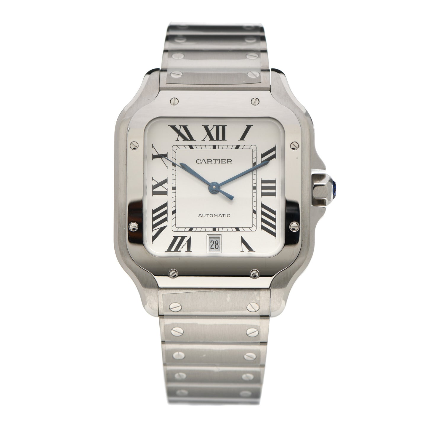 Stainless Steel 39.8mm Santos De Cartier Automatic Watch