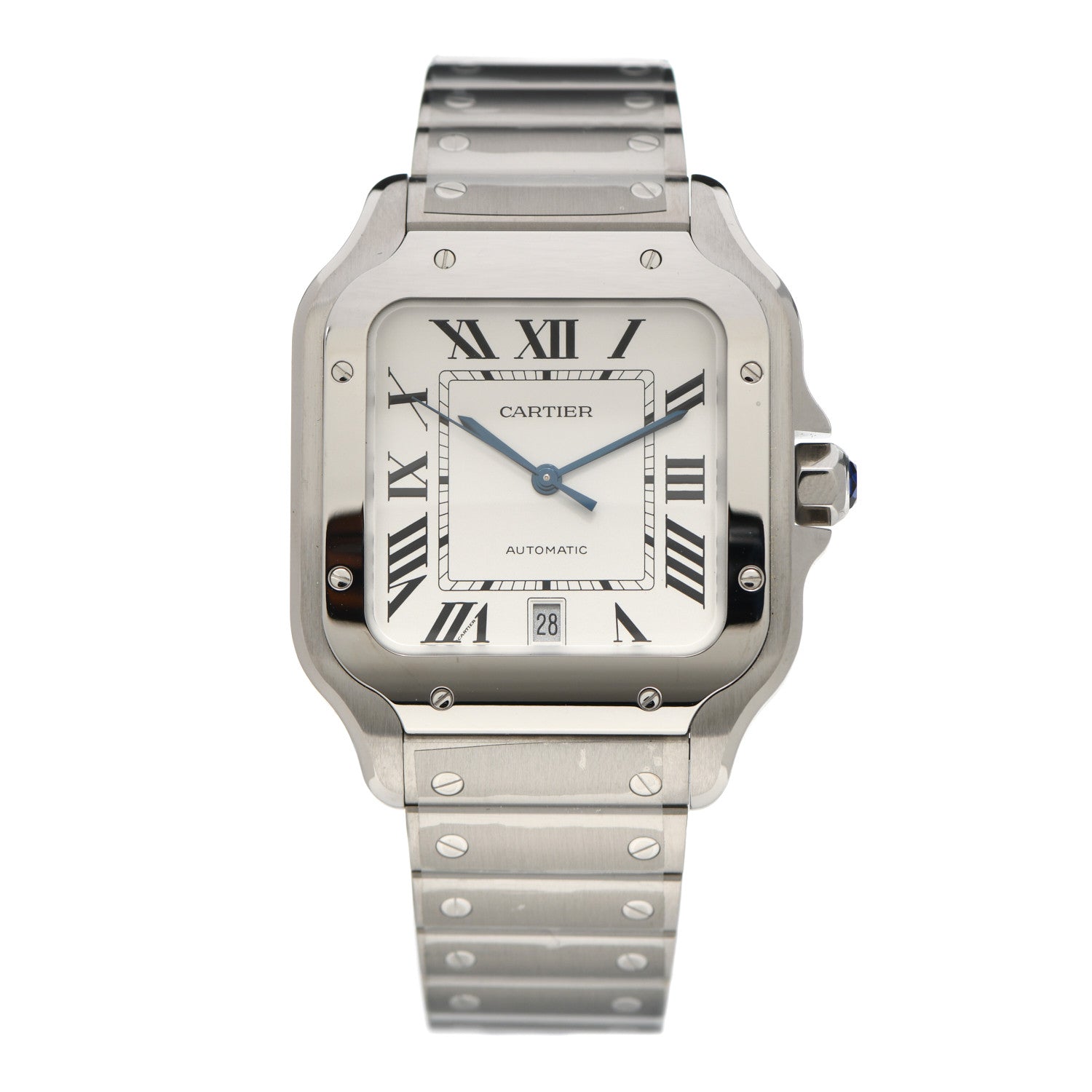Cartier Stainless Steel 39.8mm Santos De Cartier Automatic Watch 1 of 6