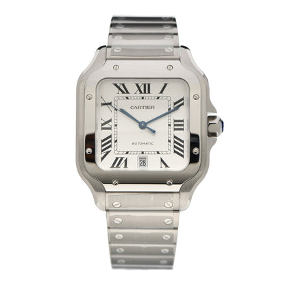 Cartier Stainless Steel 39.8mm Santos De Cartier Automatic Watch 1 of 6