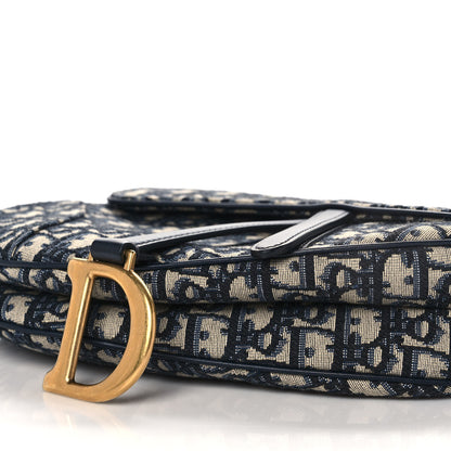 Christian Dior Oblique Saddle Bag Blue 10 of 14