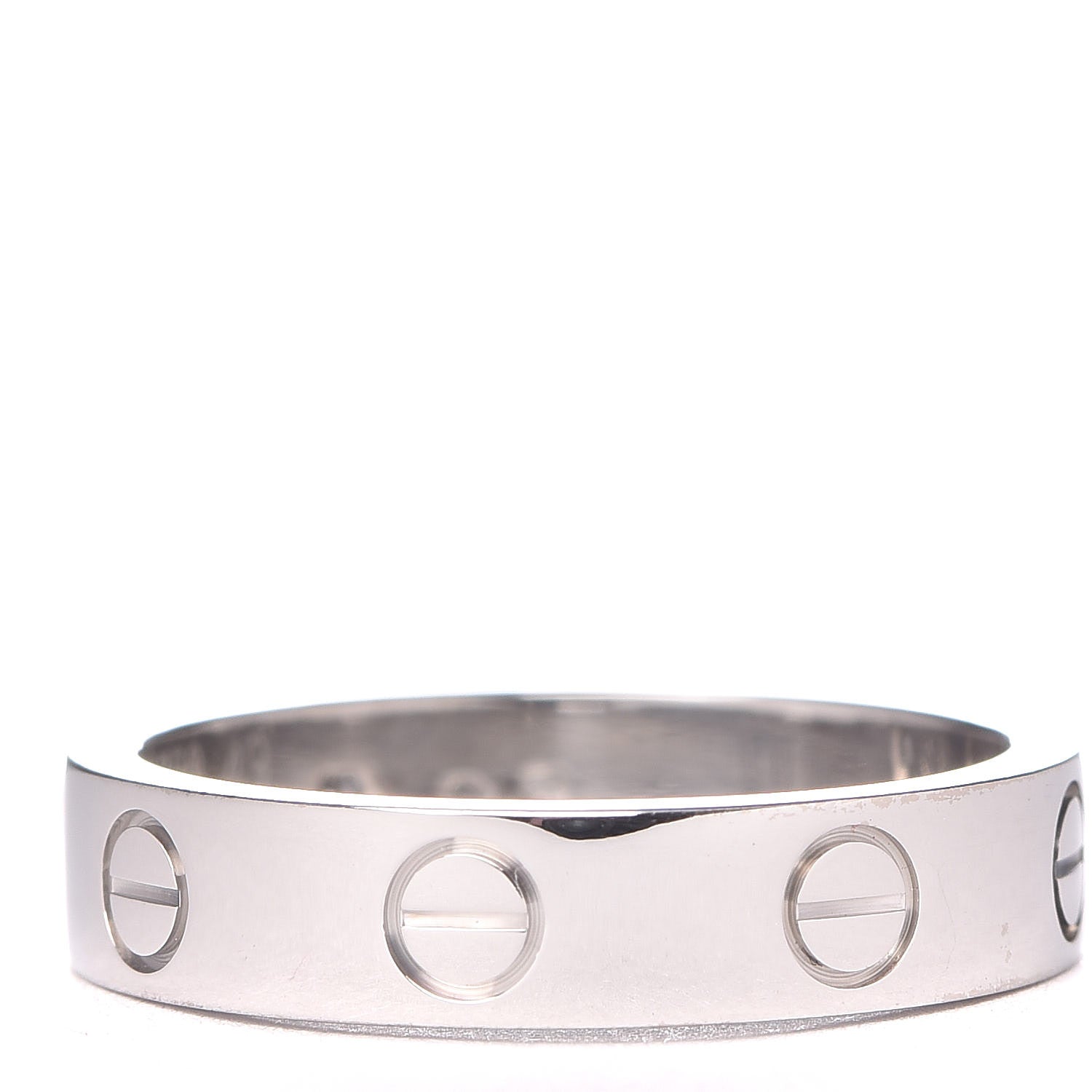 Cartier 18K White Gold Diamond 3.5mm LOVE Wedding Band Ring 49 4.75 3 of 4