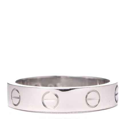 Cartier 18K White Gold Diamond 3.5mm LOVE Wedding Band Ring 49 4.75 3 of 4