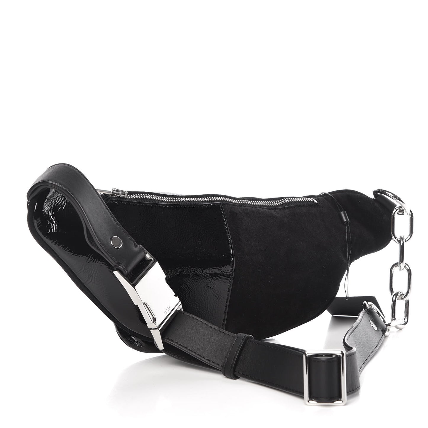 Suede patent Attica Fannypack Black