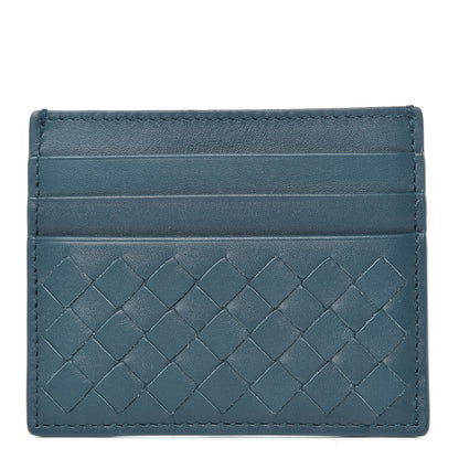 Bottega Veneta Nappa Intrecciato VN Card Case Deep Blue 1 of 9