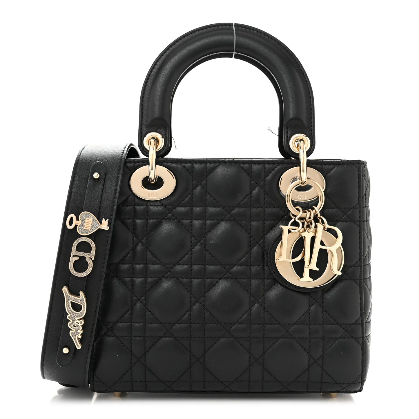 Lambskin Cannage Small My ABCDior Lady Dior Black
