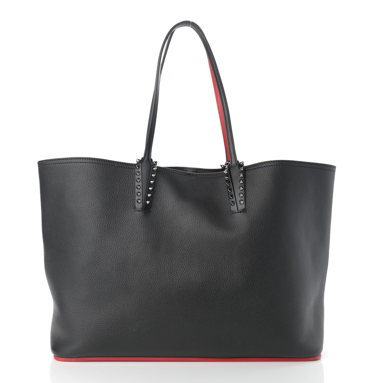 Christian Louboutin Calfskin Spikes East West Cabata Tote Black 3 of 11