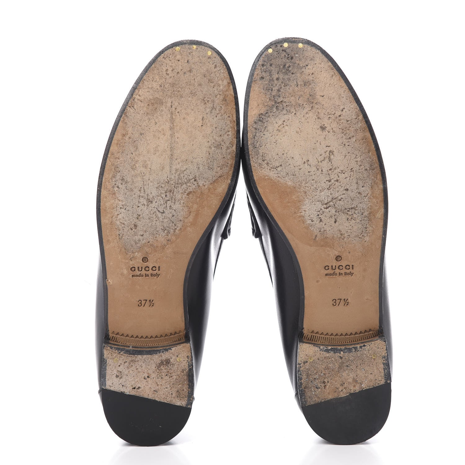 Gucci Calfskin Womens 1953 Horsebit Loafers 37.5 Black 5 of 12