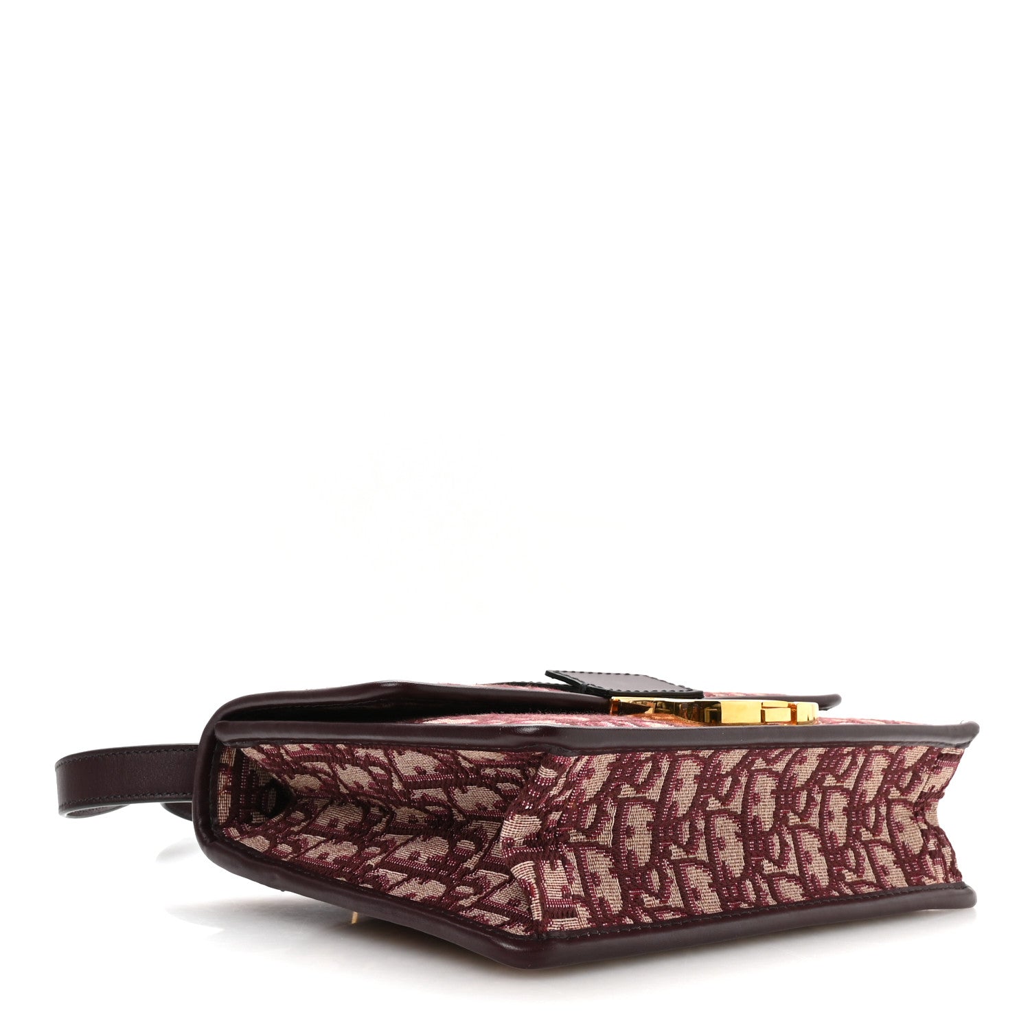 Christian Dior Oblique 30 Montaigne Flap Bag Burgundy 4 of 10