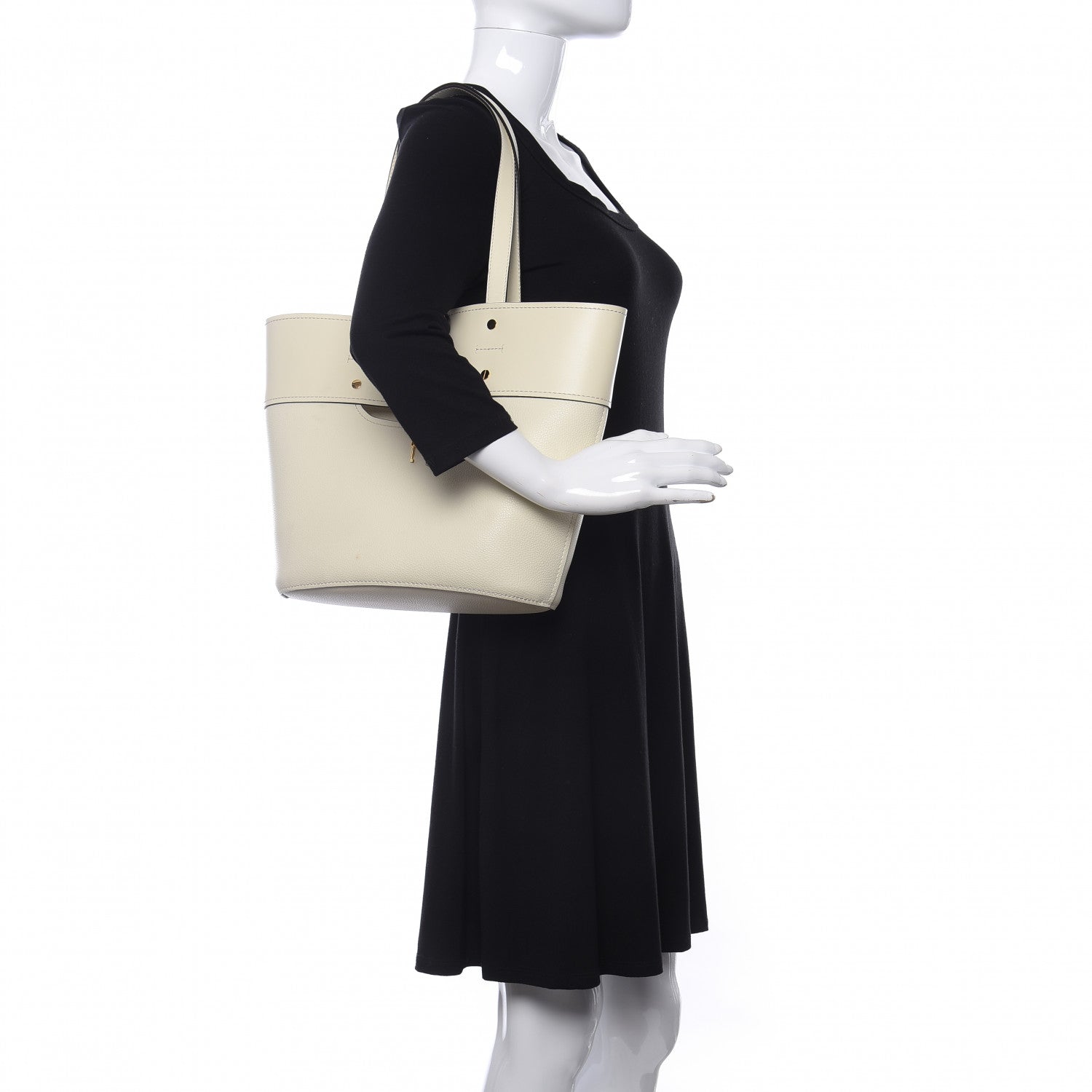 Chloe Smooth Grained Calfskin Small Aby Tote White 2 of 13
