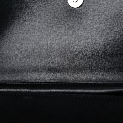 Chanel Crystal Suede Chain Evening Clutch Black Silver 15 of 17