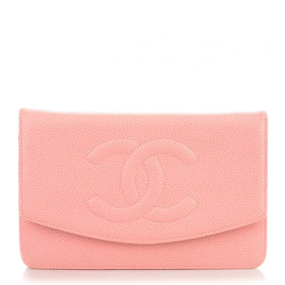 Chanel Caviar Timeless CC Wallet On Chain WOC Pink 1 of 8
