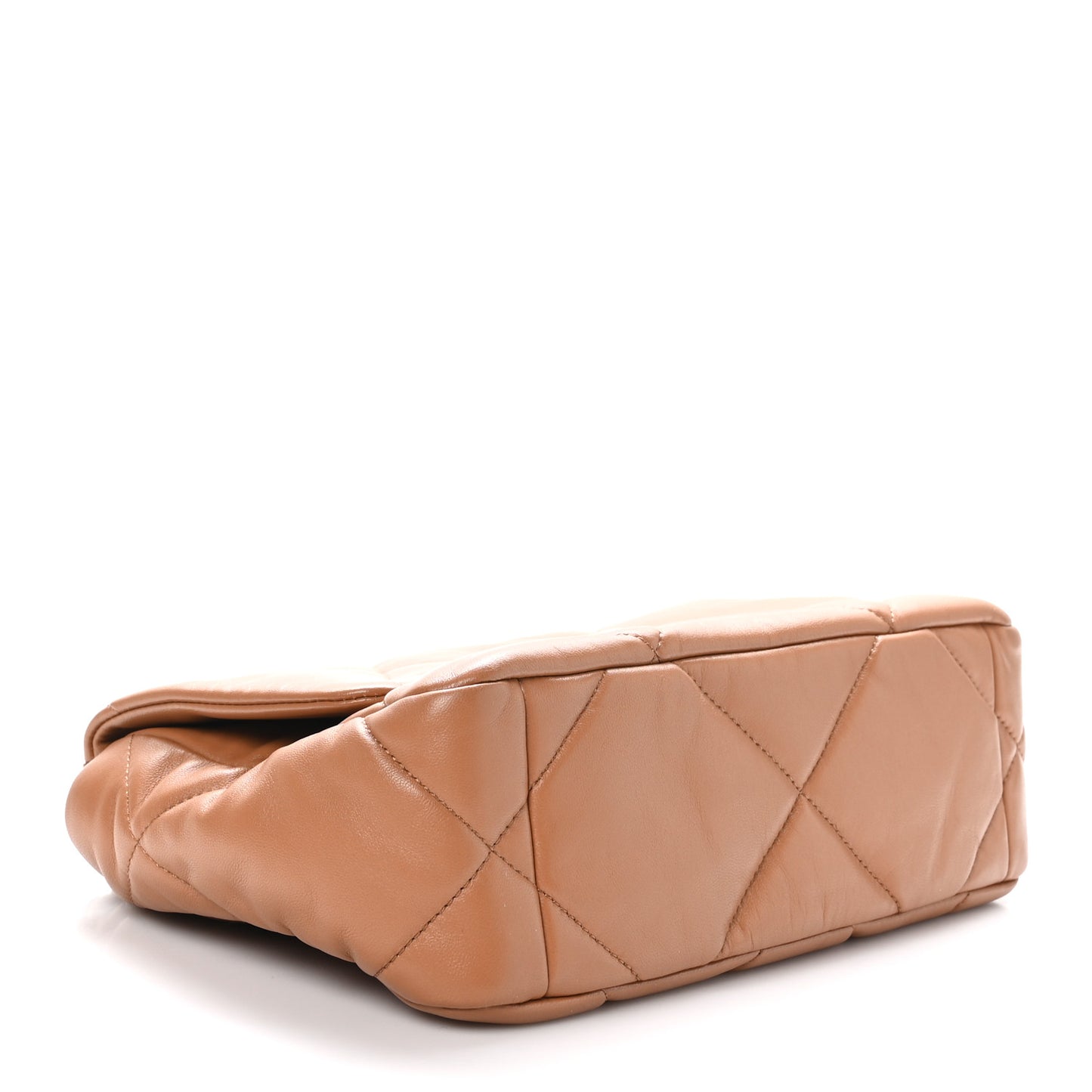 Lambskin Quilted Medium Chanel 19 Flap Brown