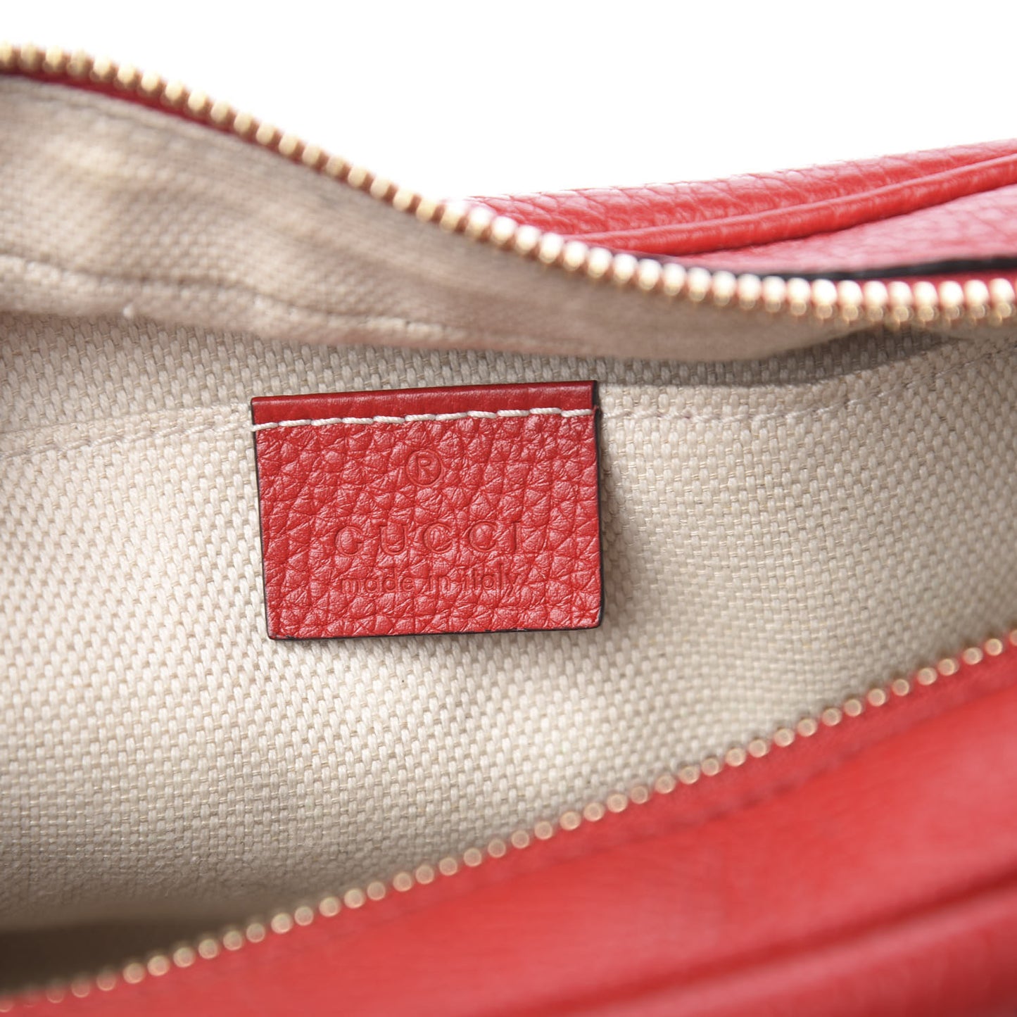 Pebbled Calfskin Small Soho Disco Bag Tabasco Red