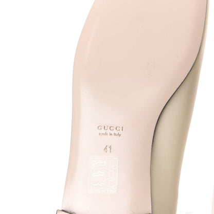Gucci Malaga Kid Crystal Square G Madelyn Ballet Flats 41 Vintage White 8 of 11