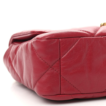Chanel Goatskin Quilted Medium Chanel 19 Flap Red 8 of 10