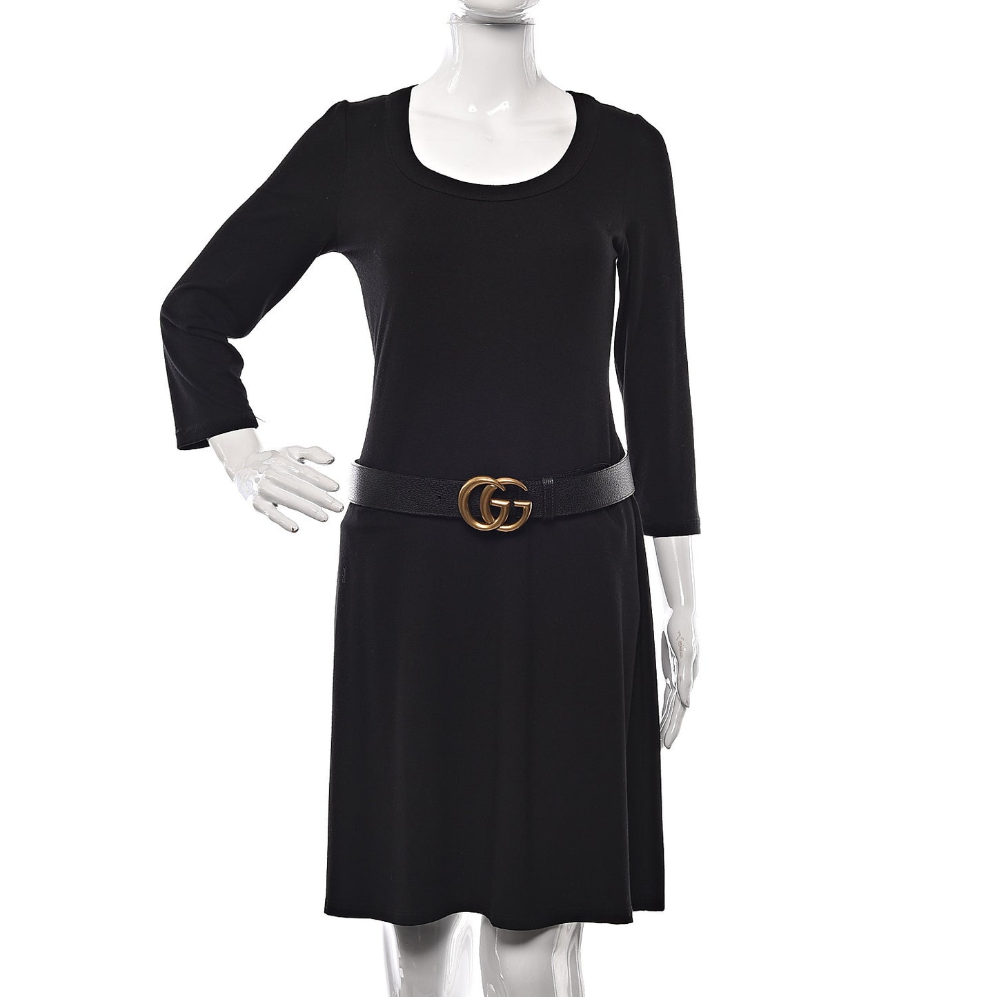 Textured Calfskin Double G 40mm Belt 85 34 Black
