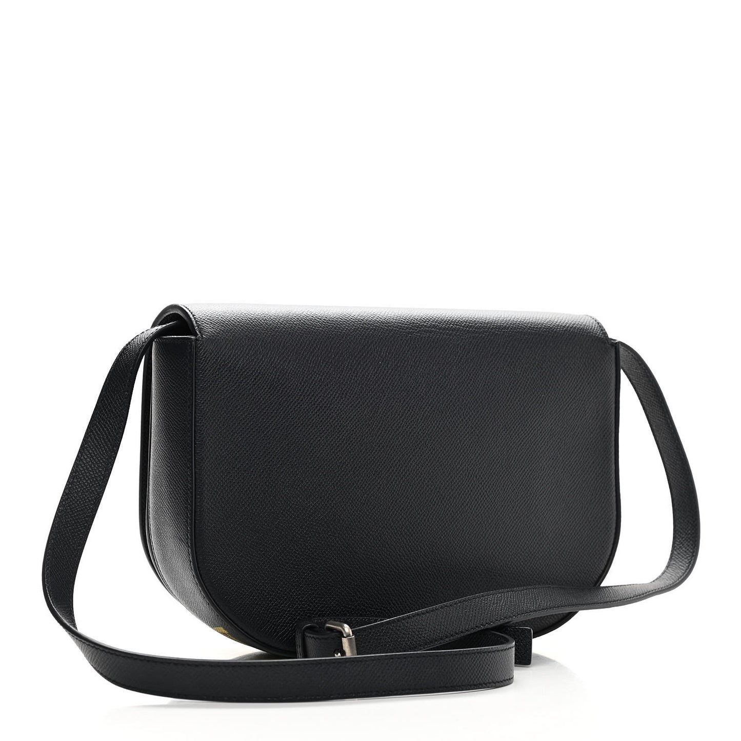 Signature Grained Calfskin Logo S Ville Day Bag Bleu Tempete Jaune