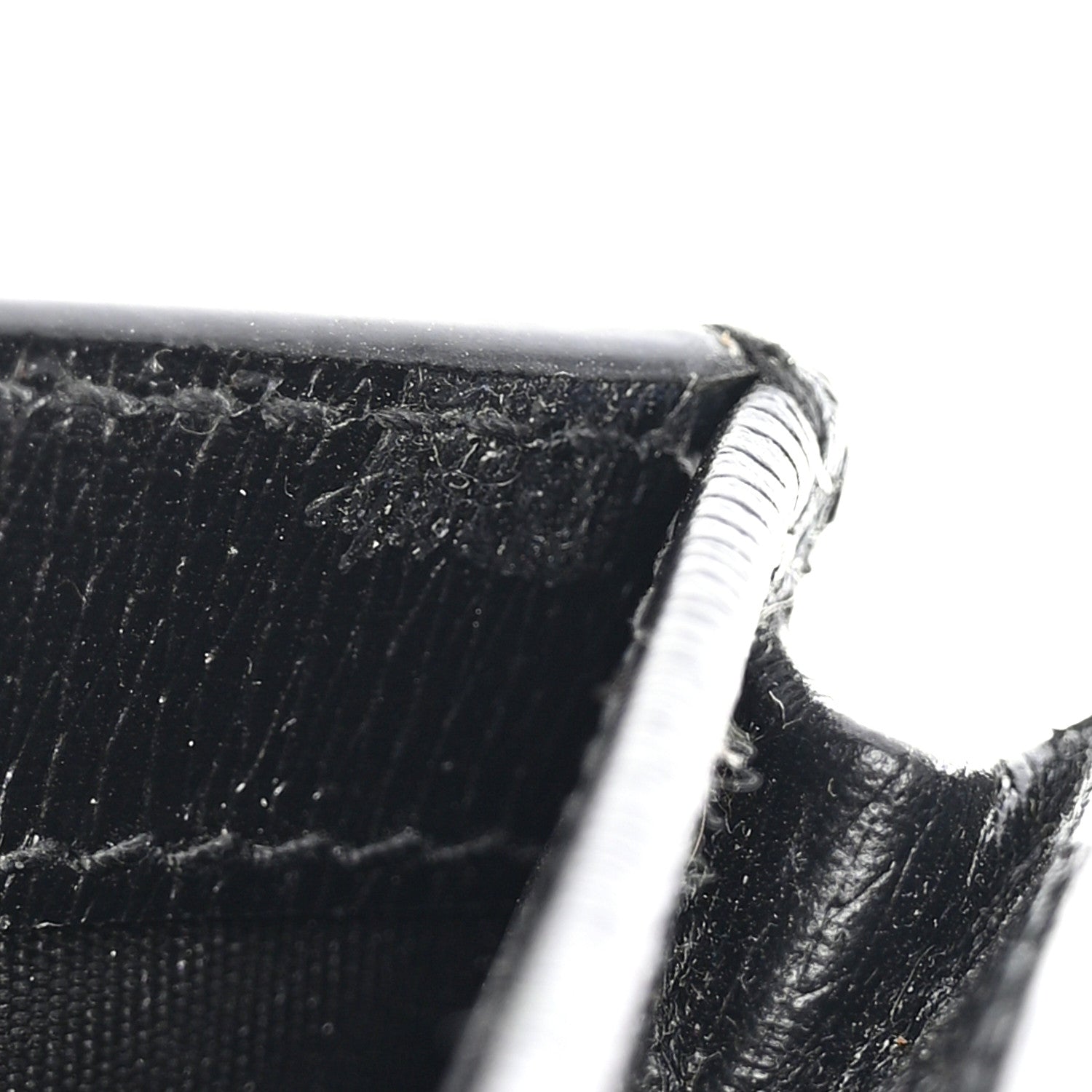 Gucci Textured Calfskin Double G Strawberry Card Case Black White 8 of 9