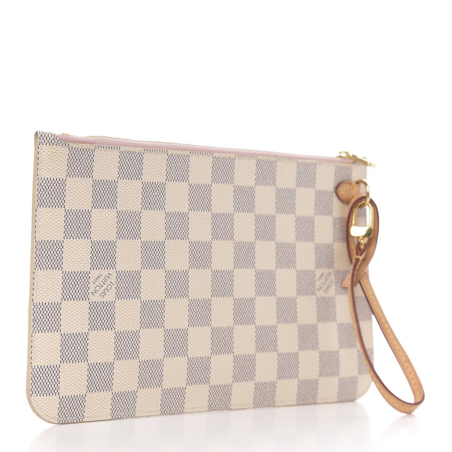 Louis Vuitton Damier Azur Neverfull MM GM Pochette Rose Ballerine 2 of 7