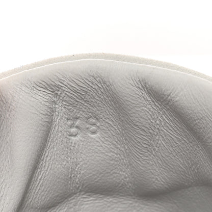 Hermes Goatskin Suede Hip-Hop High Top Sneakers 38 White 7 of 7