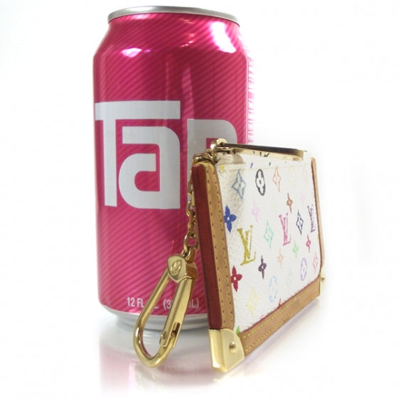 Louis Vuitton Monogram Multicolor Key Pouch White 3 of 7