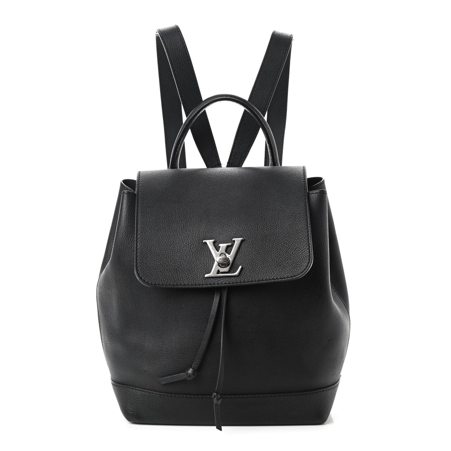 Calfskin Lockme Backpack Black