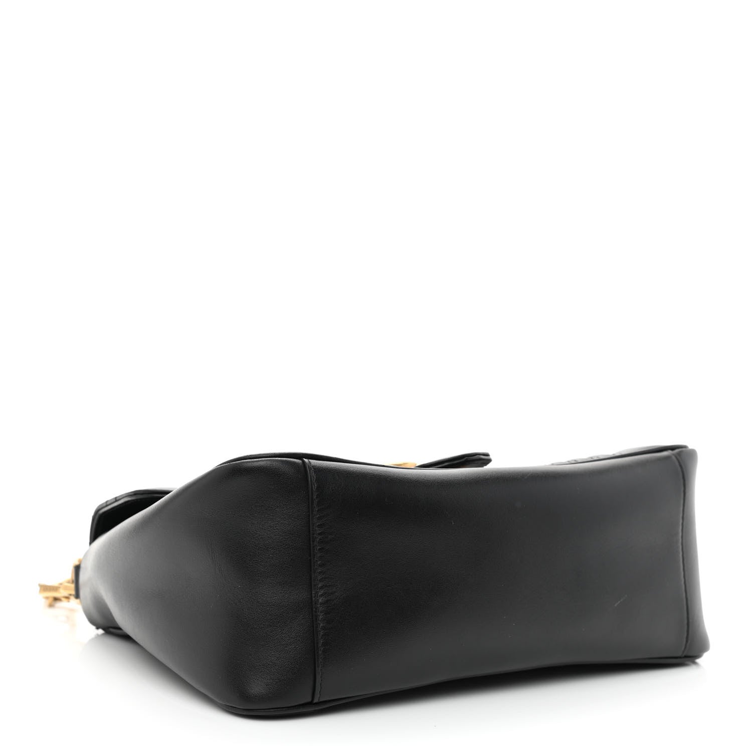 Gucci Calfskin Matelasse Small GG Marmont Top Handle Shoulder Bag Black 4 of 14