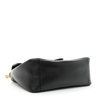 Gucci Calfskin Matelasse Small GG Marmont Top Handle Shoulder Bag Black 4 of 14