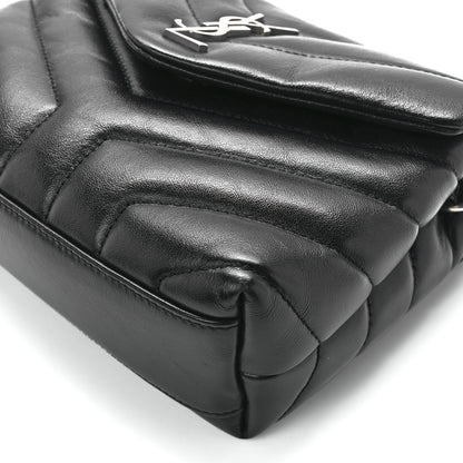 Saint Laurent Calfskin Y Quilted Monogram Toy Loulou Crossbody Bag Black 11 of 11