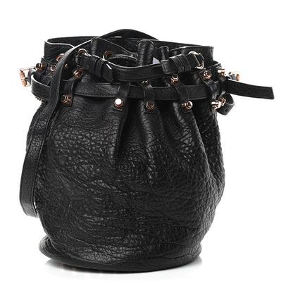 Alexander Wang Pebbled Lambskin Diego Bucket Black Rose Gold Hardware 1 of 11