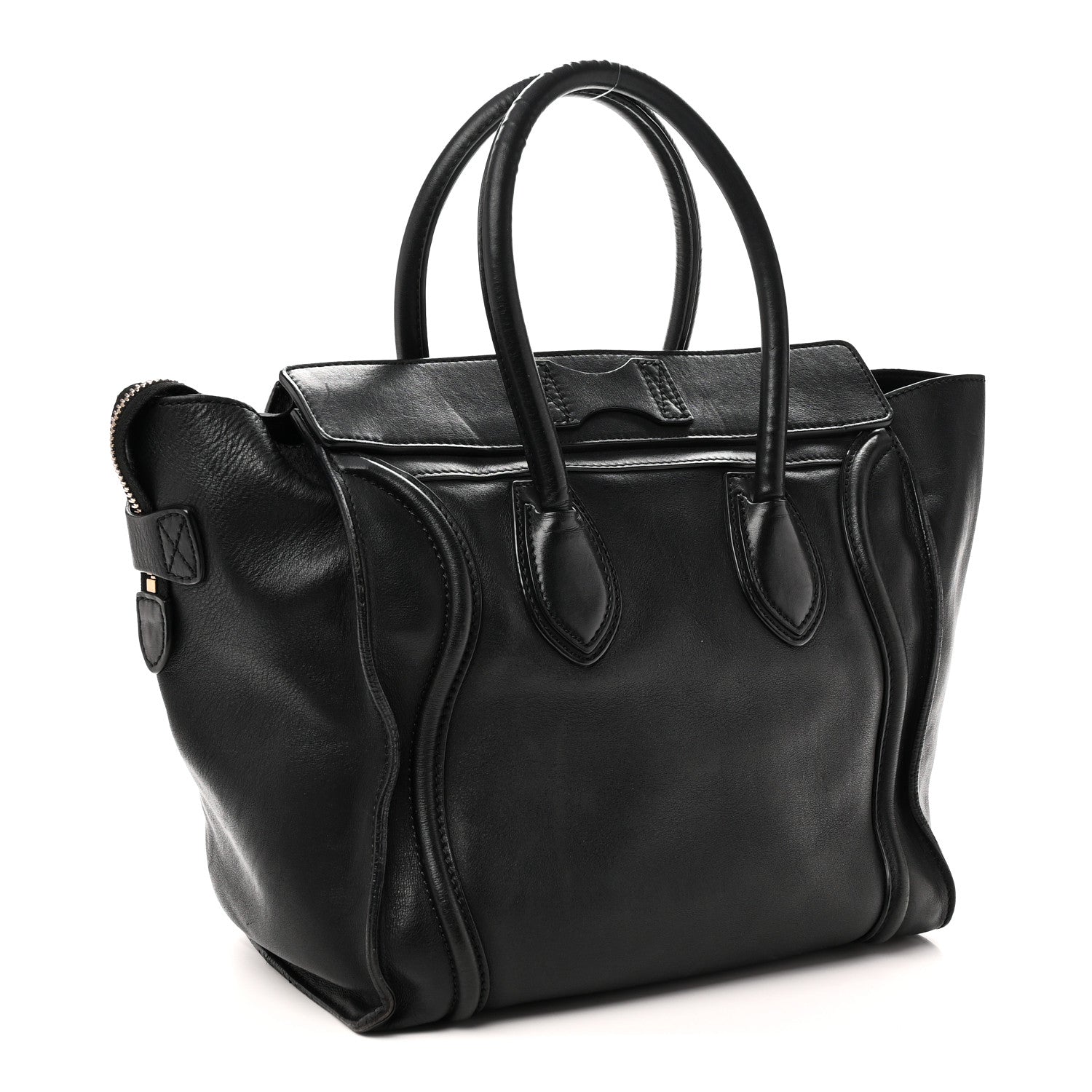 Celine Smooth Calfskin Mini Luggage Black 3 of 9