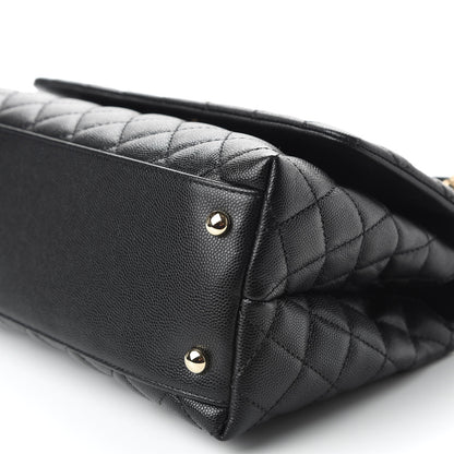 Chanel Caviar Quilted Small Coco Handle Flap Black 7 of 10