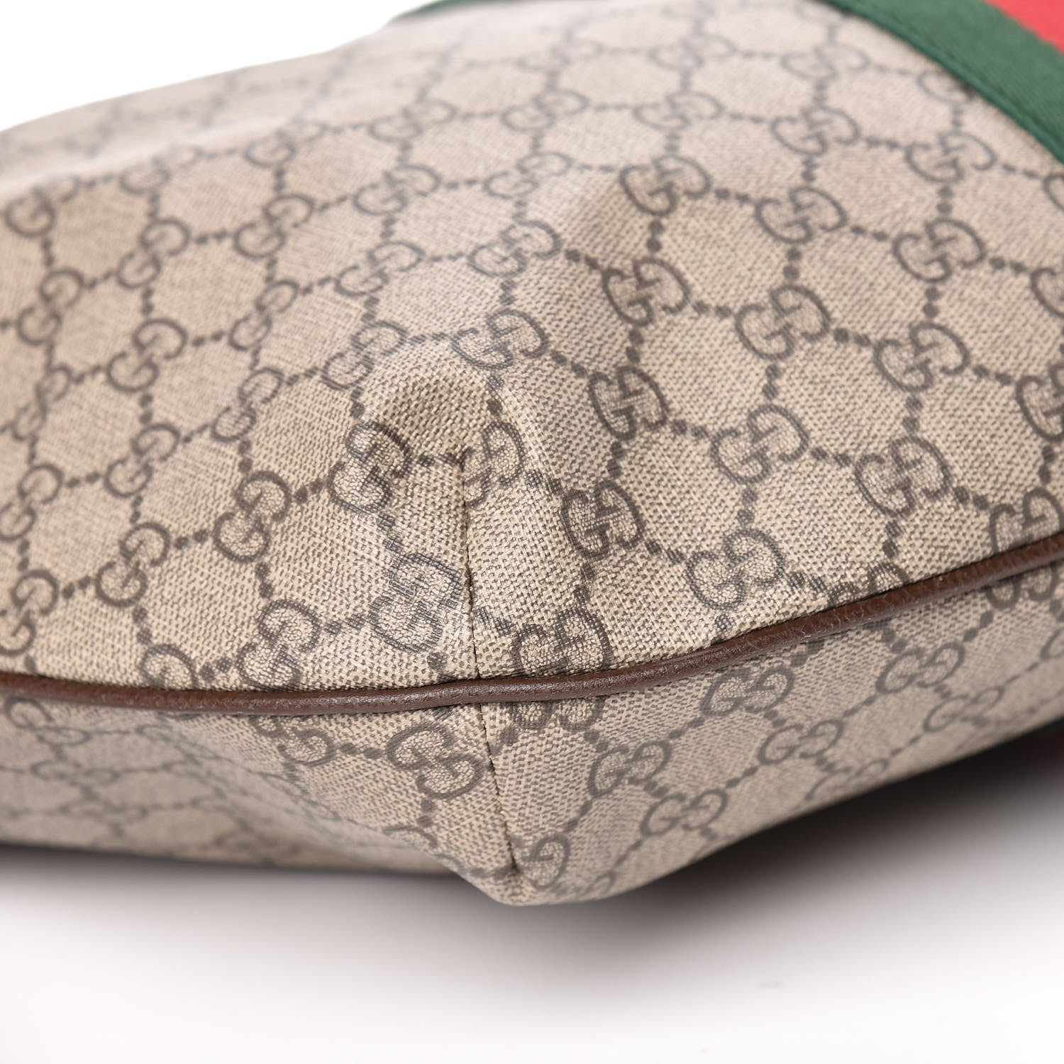 Gucci GG Supreme Monogram Web Ophidia Half Moon Hobo Brown 7 of 10