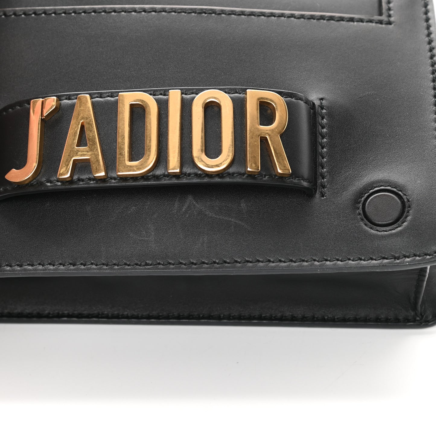 Calfskin J'Adior Chain Flap Bag Black