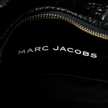 Marc Jacobs Shiny Crinkled Calfskin Mini The Tote Bag Black 6 of 11