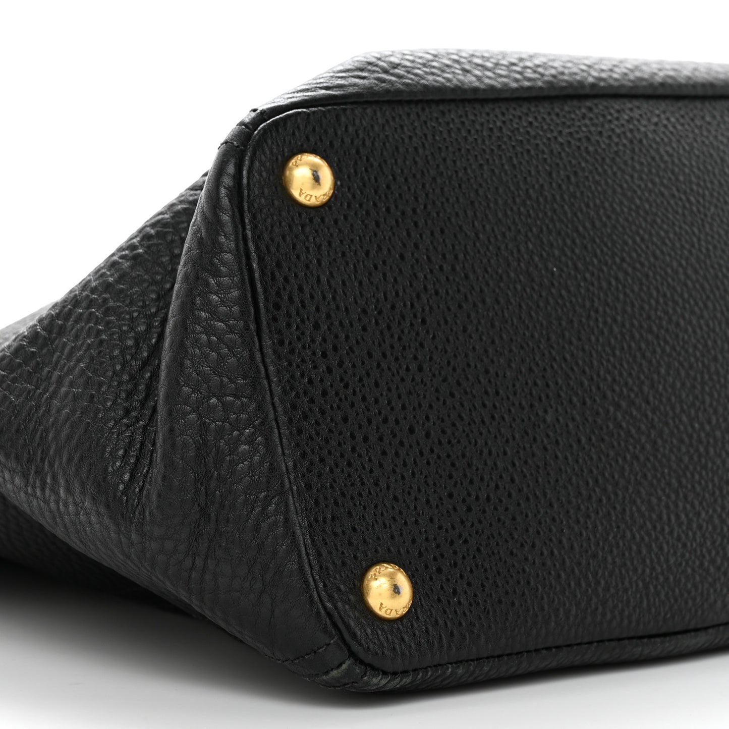 Vitello Daino Side Pocket Shoulder Bag Black