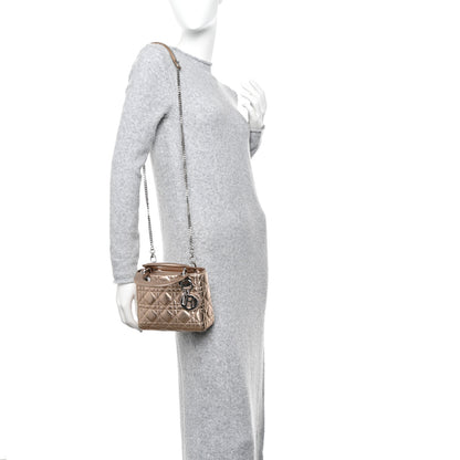 Christian Dior Metallic Lambskin Cannage Mini Lady Dior Gold 2 of 10