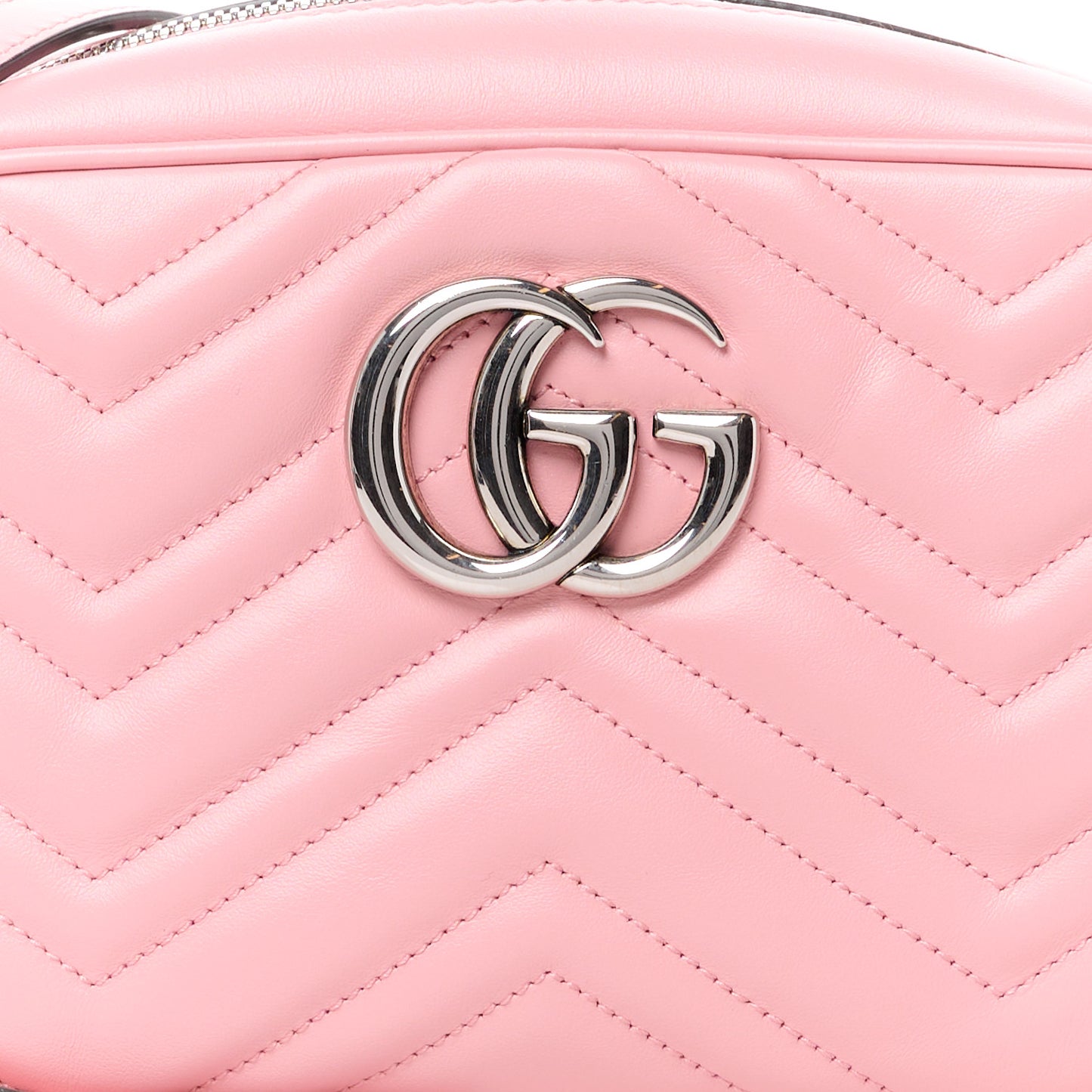 Calfskin Matelasse Small GG Marmont Chain Shoulder Bag Wild Rose