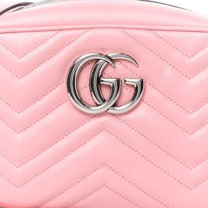 Gucci Calfskin Matelasse Small GG Marmont Chain Shoulder Bag Wild Rose 9 of 11