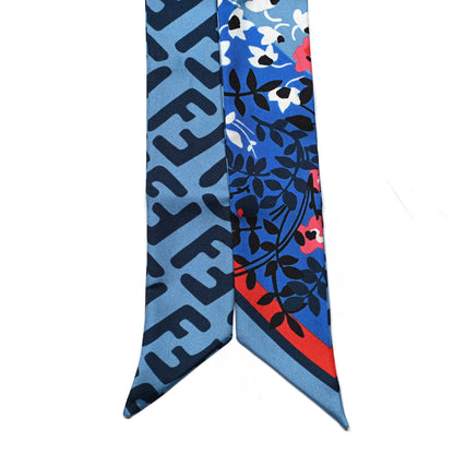 Fendi Silk Wrappy Bandeau Blue 4 of 5