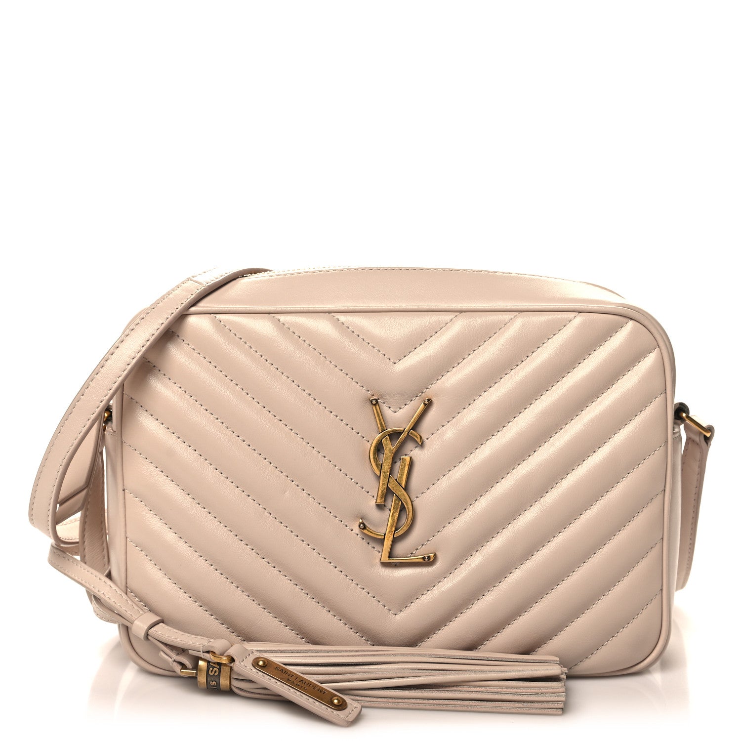 Saint Laurent Calfskin Matelasse Monogram Lou Camera Bag Washed Light Pink 1 of 11