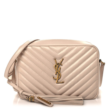 Saint Laurent Calfskin Matelasse Monogram Lou Camera Bag Washed Light Pink 1 of 11