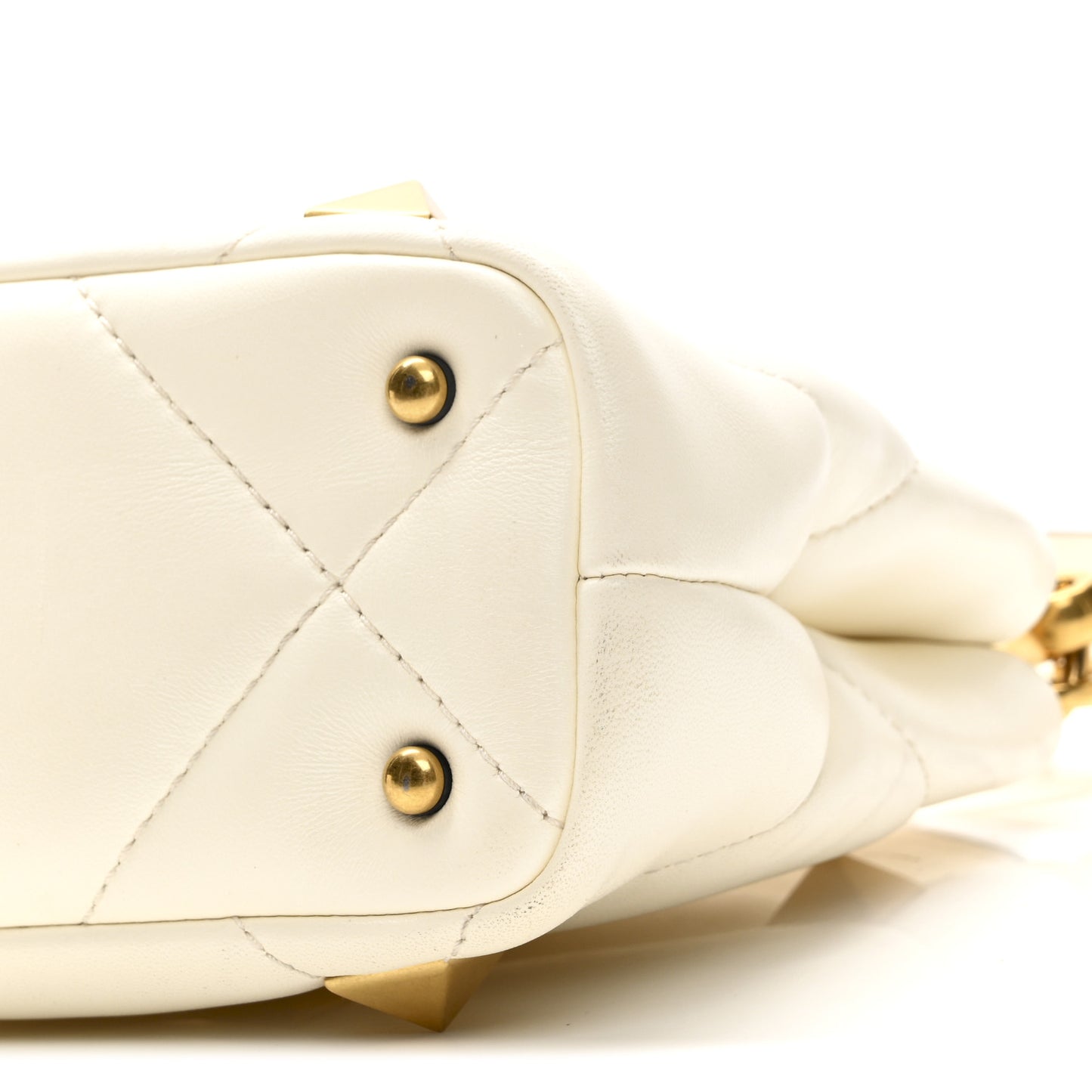 Nappa Mini Roman Stud The Handle Bag Ivory
